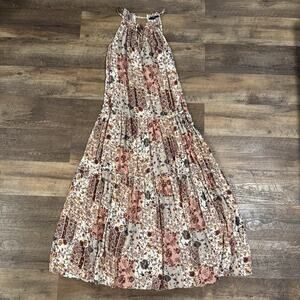 Anthropologie Drew Naomi Maxi Dress XS Floral Patchwork Boho Beach Wedding Guest